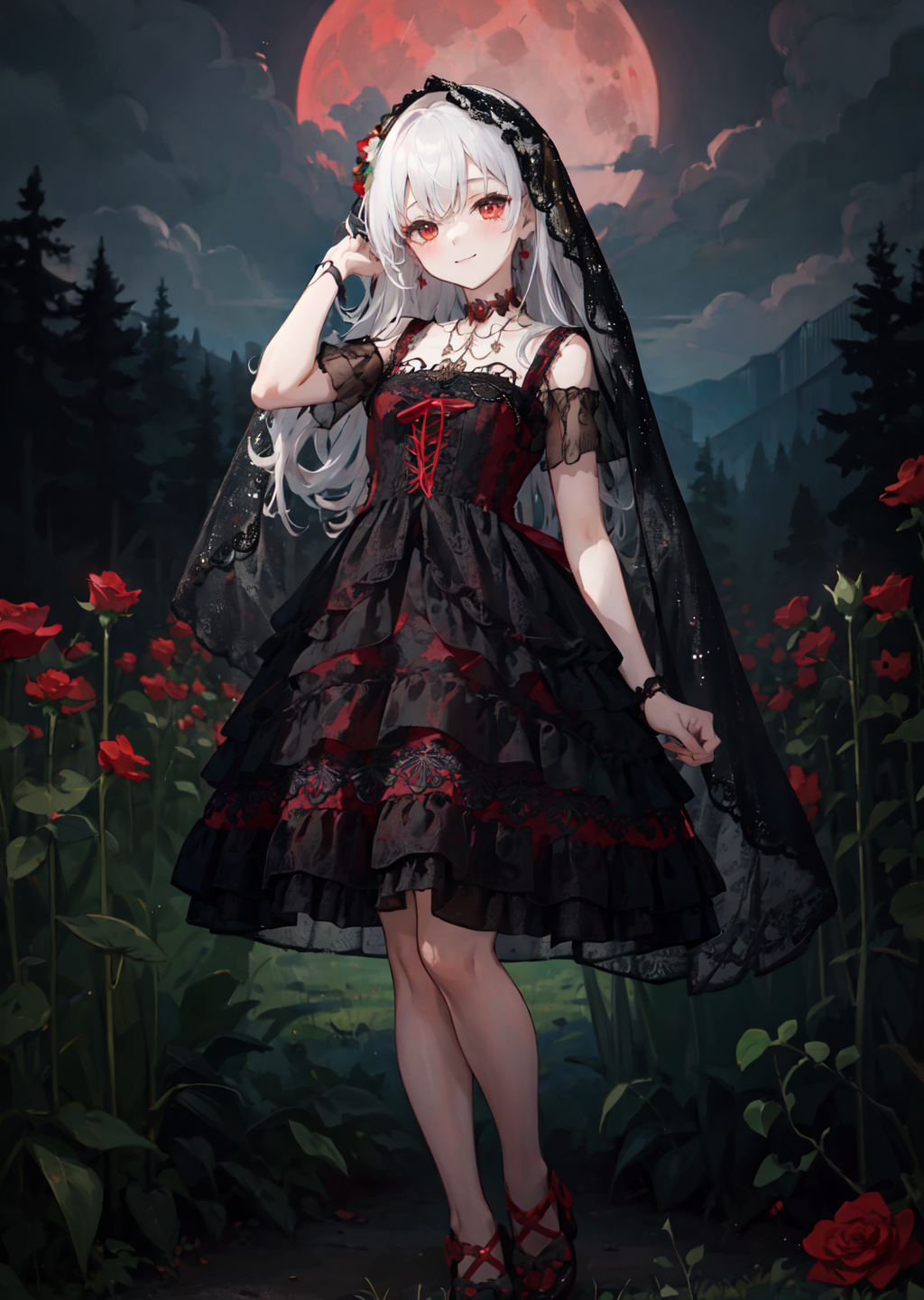 00025-4284668989-masterpiece,best quality,_1girl,solo,white hair,long hair,red eyes,(kid, child_1),loli,_black dress,layered dress,necklace, chok.png